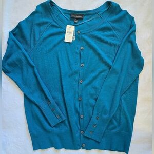 Teal blue 14/16 Lane Bryant, button down cardigan sweater